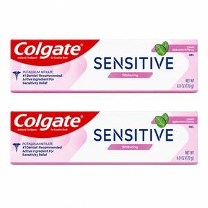 Colgate Sensitive Whitening Toothpaste Clean Spearmint Gel product home dental
